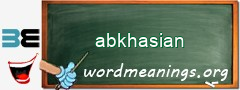 WordMeaning blackboard for abkhasian